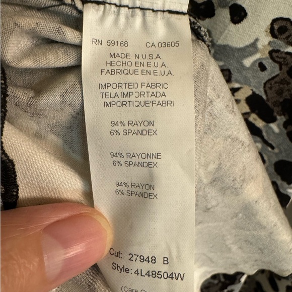 NWT Karen Kane size 1X elastic waist Wild Thing Paneled Shirt Retail $114 - Picture 6 of 16